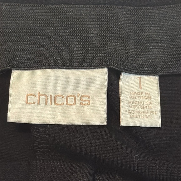Chico's The Ultimate Fit Black Ponte Wide-Leg Crop Pants Size M/8 - Picture 9 of 15